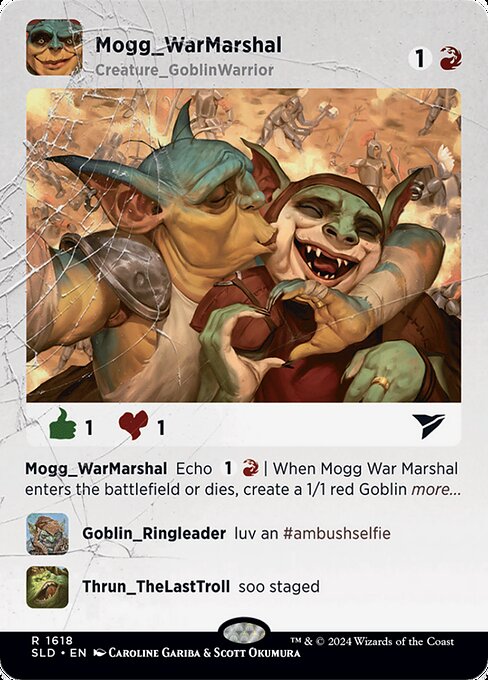 【ボーダレス】【Foil】【EN】モグの戦争司令官/Mogg War Marshal [SLD] 赤R No.1618