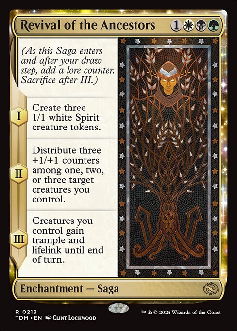 【Foil】【EN】祖先たちの蘇生/Revival of the Ancestors [TDM] 金R No.218
