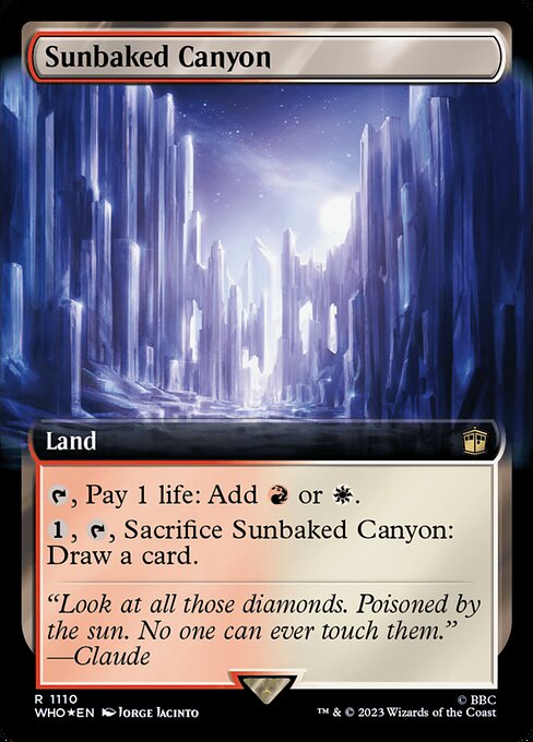 【サージFoil】【拡張アート】【Foil】【EN】灼陽大峡谷/Sunbaked Canyon [WHO] 無R No.1110