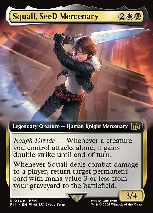 【拡張アート】【EN】SeeDの傭兵、スコール/Squall, SeeD Mercenary [FIN] 金R No.509