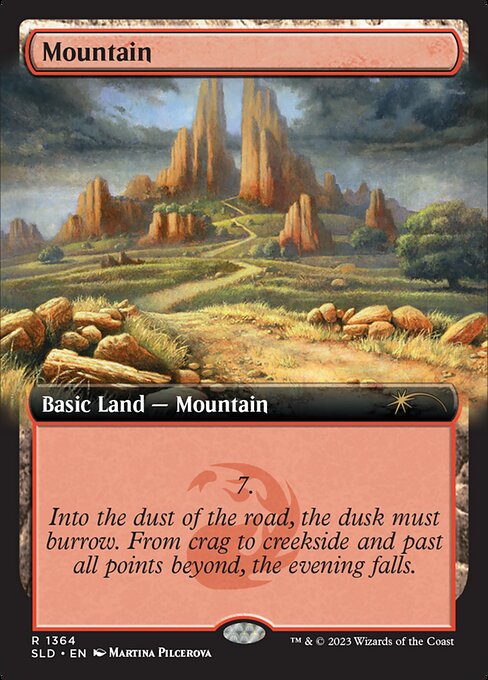 【拡張アート】【Foil】【EN】山/Mountain [SLD] 無R No.1364