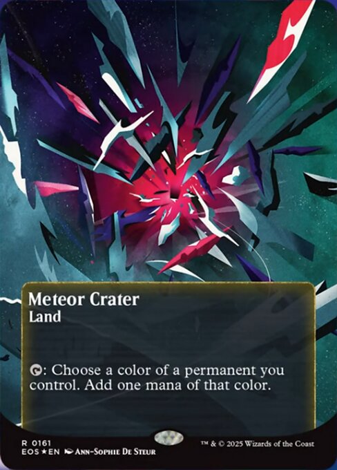 【ボーダレス】【ギャラクシーFoil】【EN】隕石のクレーター/Meteor Crater [EOS] 土地R No.161