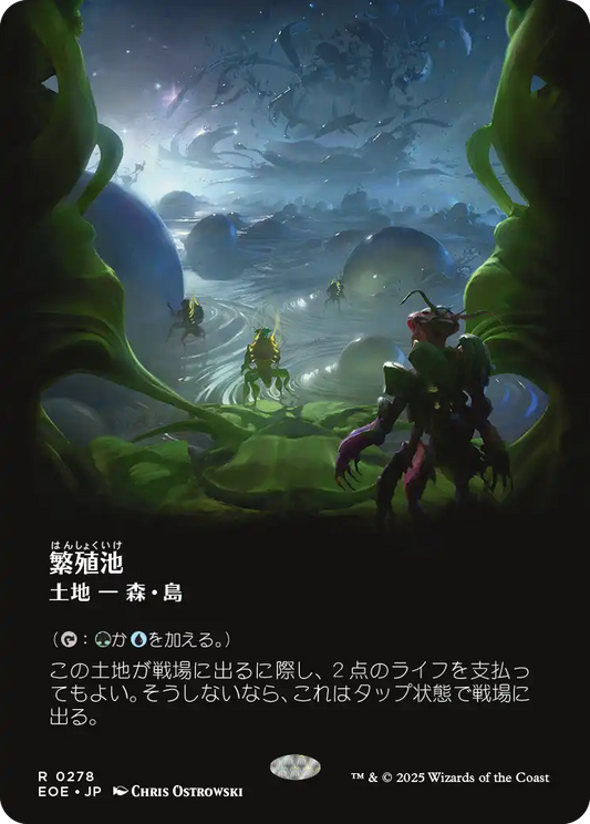 【ボーダレス】【Foil】【JP】繁殖池/Breeding Pool [EOE] 土地R No.278