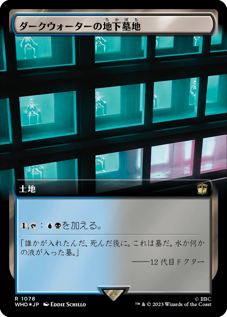 【サージFoil】【拡張アート】【Foil】【JP】ダークウォーターの地下墓地/Darkwater Catacombs [WHO] 無R No.1078