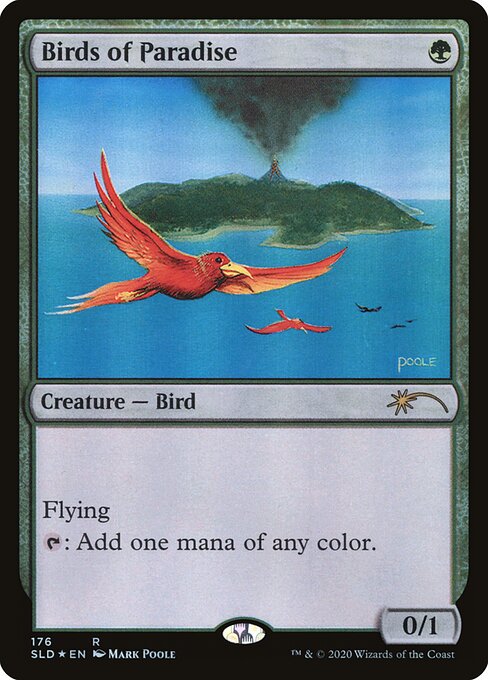 【Foil】【EN】極楽鳥/Birds of Paradise [SLD] 緑R No.176