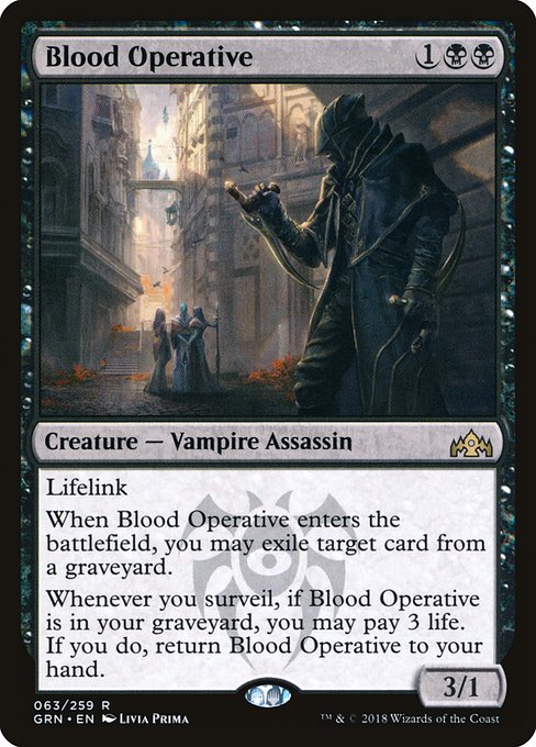 【Foil】【EN】血の刺客/Blood Operative [GRN] 黒R No.63