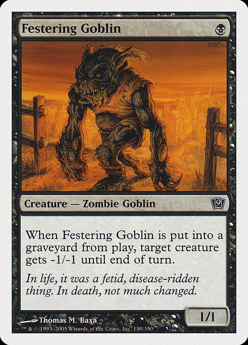 【EN】ただれたゴブリン/Festering Goblin [9ED] 黒C No.130