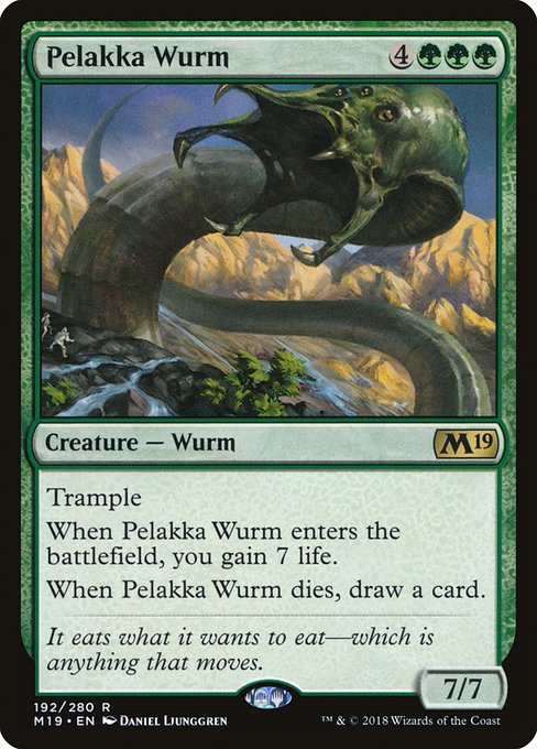 【Foil】【EN】ペラッカのワーム/Pelakka Wurm [M19] 緑R No.192