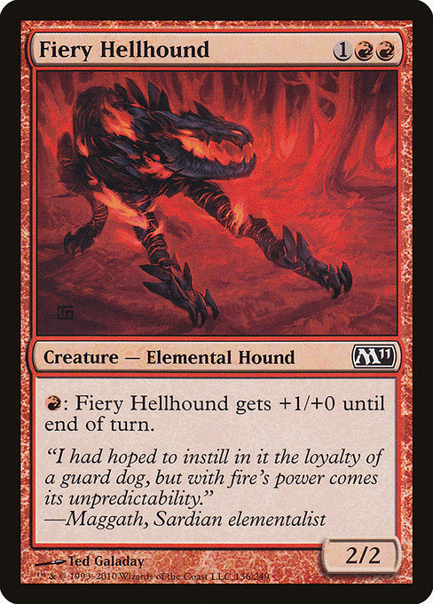 【EN】焦熱のヘルハウンド/Fiery Hellhound [M11] 赤C No.136