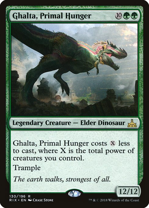 【Foil】【EN】原初の飢え、ガルタ/Ghalta, Primal Hunger [RIX] 緑R No.130