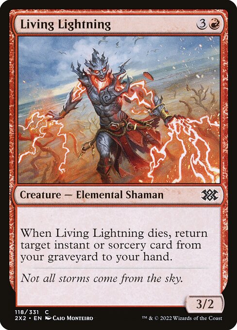 【Foil】【EN】生ける稲妻/Living Lightning [2X2] 赤C No.118