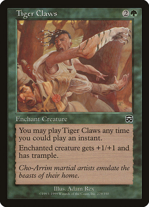 【Foil】【EN】虎のかぎ爪/Tiger Claws [MMQ] 緑C No.279