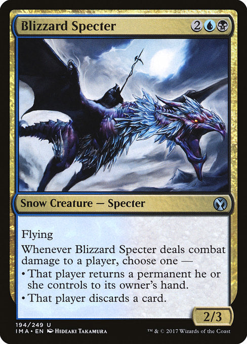 【Foil】【EN】吹雪の死霊/Blizzard Specter [IMA] 金U No.194