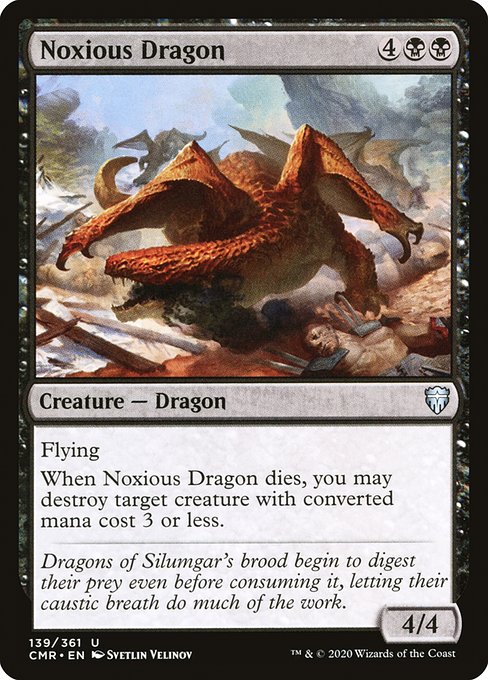 【Foil】【EN】有毒ドラゴン/Noxious Dragon [CMR] 黒U No.139