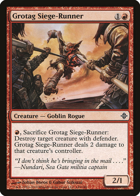【Foil】【EN】グロータグの包囲抜け/Grotag Siege-Runner [ROE] 赤C No.149