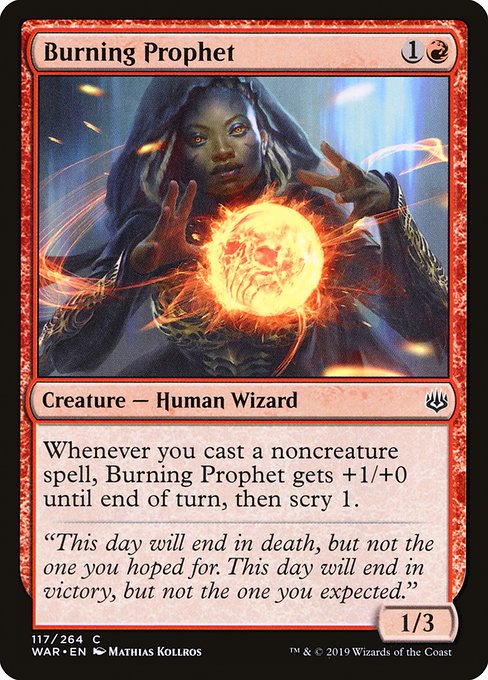 【Foil】【EN】燃え立つ預言者/Burning Prophet [WAR] 赤C No.117