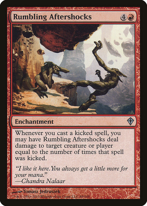 【Foil】【EN】轟く余震/Rumbling Aftershocks [WWK] 赤U No.89