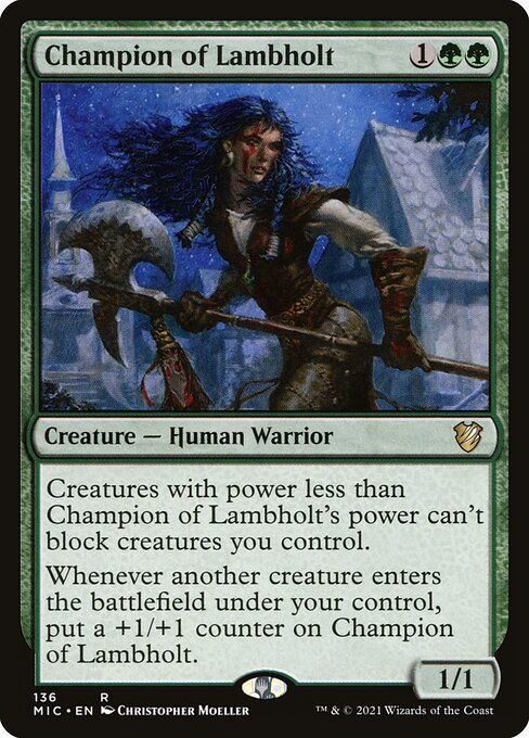 【EN】ラムホルトの勇者/Champion of Lambholt [MIC] 緑R No.136