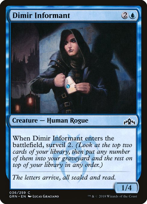 【Foil】【EN】ディミーアの密告者/Dimir Informant [GRN] 青C No.36