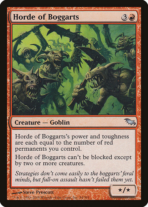 【Foil】【EN】ボガートの群れ/Horde of Boggarts [SHM] 赤U No.94
