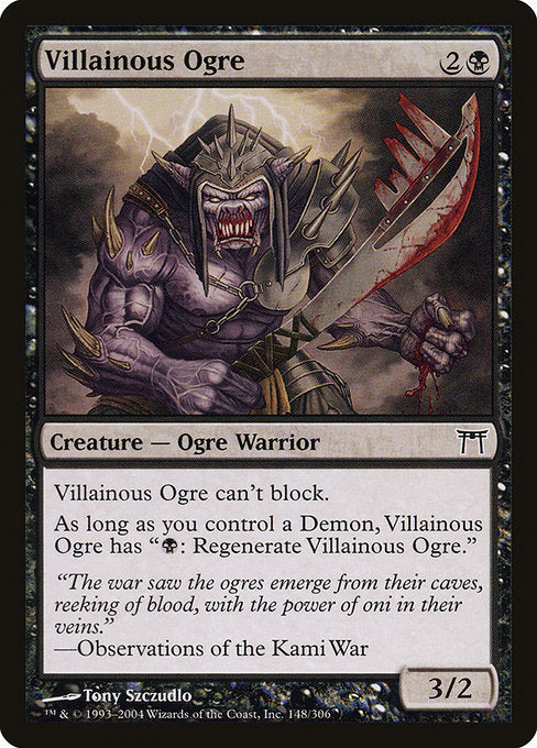 【Foil】【EN】悪逆な大峨/Villainous Ogre [CHK] 黒C No.148