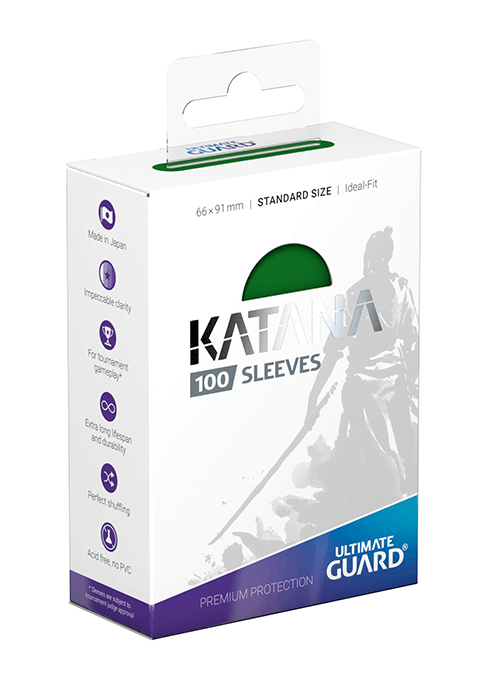 【Ultimate Guard】KATANA スリーブ スタンダードサイズ 緑（100枚入り）