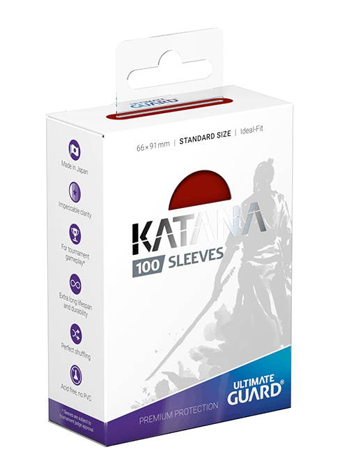 【Ultimate Guard】KATANA スリーブ スタンダードサイズ 赤（100枚入り）