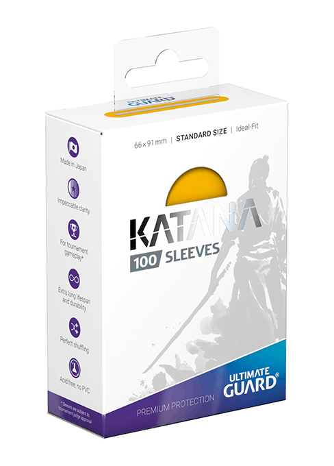 【Ultimate Guard】KATANA スリーブ スタンダードサイズ 黄（100枚入り）