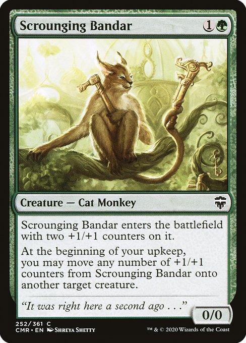 【Foil】【EN】たかり猫猿/Scrounging Bandar [CMR] 緑C No.252