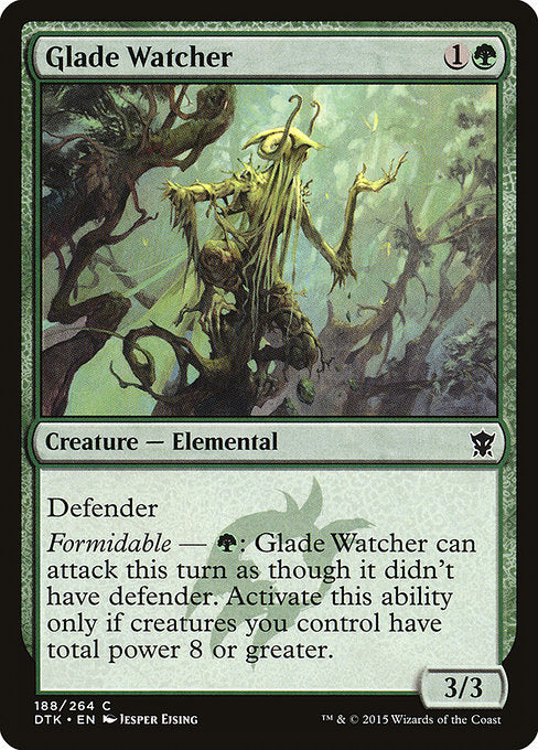 【Foil】【EN】林間の見張り/Glade Watcher [DTK] 緑C No.188
