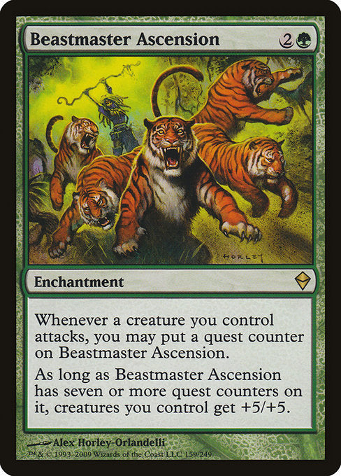 【Foil】【EN】獣使いの昇天/Beastmaster Ascension [ZEN] 緑R No.159