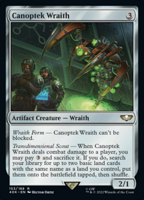 【Foil】【EN】Canoptek Wraith [40K] 茶R No.153★