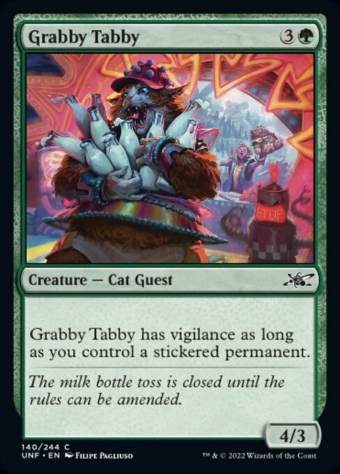 【Foil】【EN】Grabby Tabby [UNF] 緑C No.140