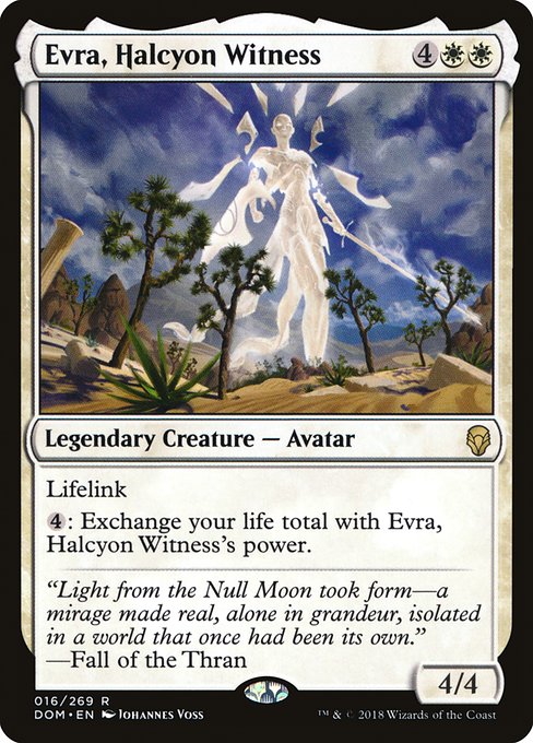 【Foil】【EN】ハルシオンの目撃者、エヴラ/Evra, Halcyon Witness [DOM] 白R No.16