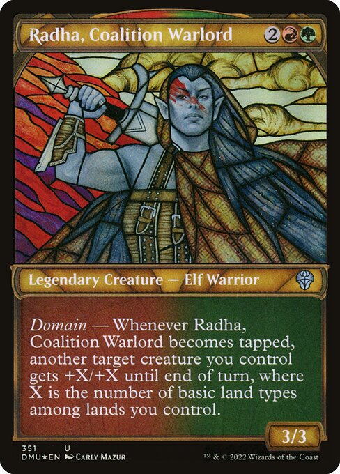 【Foil】【EN】連合の大将軍、ラーダ/Radha, Coalition Warlord [DMU] 金U No.351