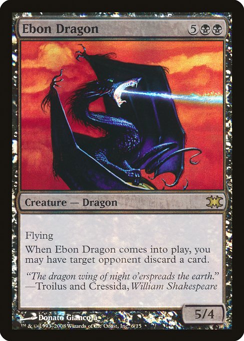 【Foil】【EN】漆黒のドラゴン/Ebon Dragon [DRB] 黒R No.6