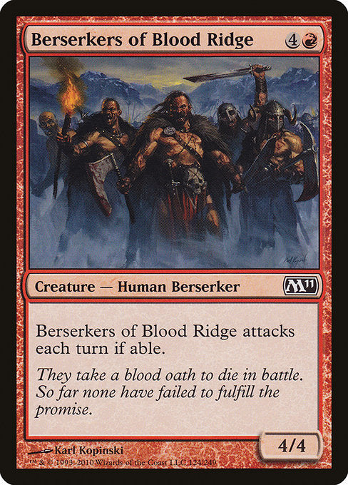 【Foil】【EN】血の峠の狂戦士/Berserkers of Blood Ridge [M11] 赤C No.124