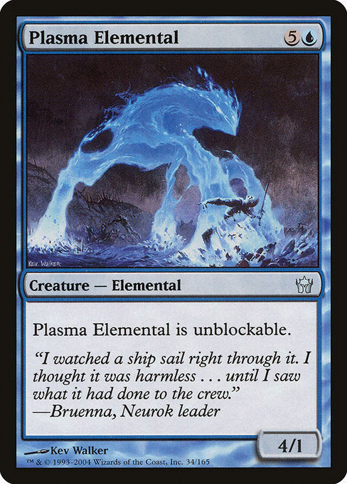 【Foil】【EN】プラズマの精霊/Plasma Elemental [5DN] 青U No.34