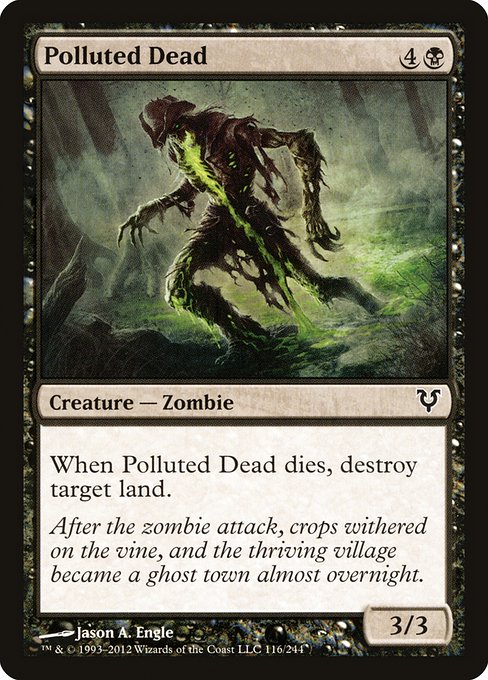 【Foil】【EN】汚染された死体/Polluted Dead [AVR] 黒C No.116