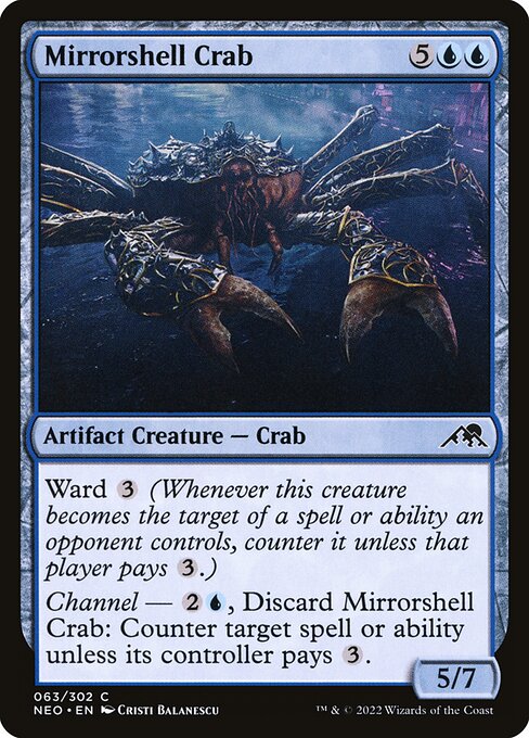 【Foil】【EN】鏡殻のカニ/Mirrorshell Crab [NEO] 茶C No.63