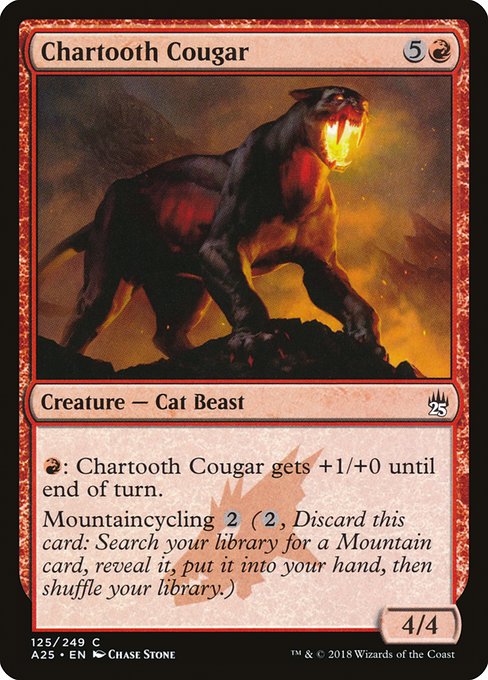 【EN】黒焦げ牙のクーガー/Chartooth Cougar [A25] 赤C No.125