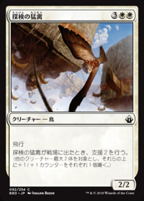 【Foil】【JP】探検の猛禽/Expedition Raptor [BBD] 白C No.92