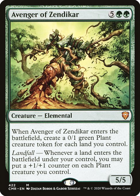 【EN】ゼンディカーの報復者/Avenger of Zendikar [CMR] 緑M No.422