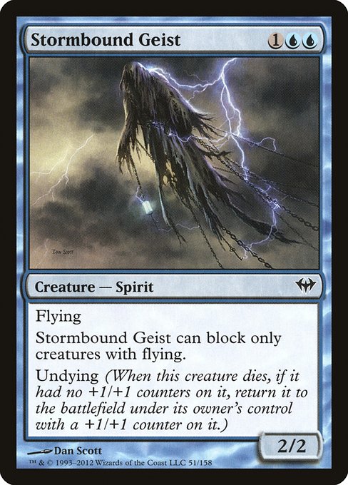 【Foil】【EN】嵐縛りの霊/Stormbound Geist [DKA] 青C No.51