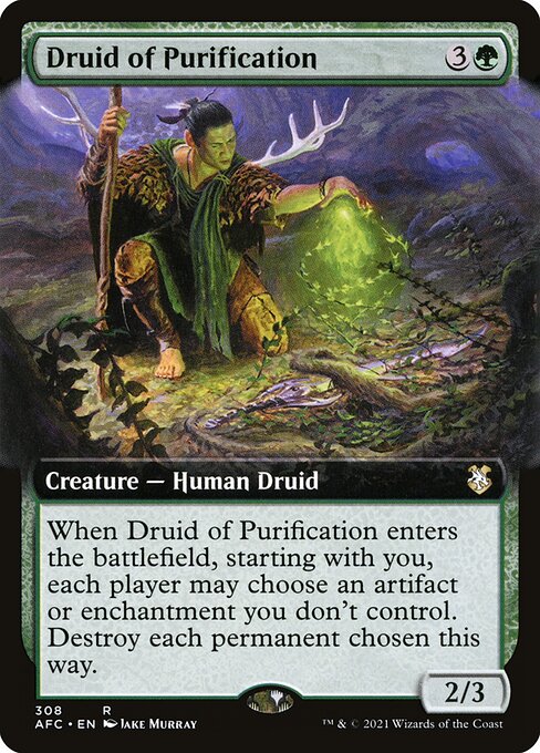 【EN】浄化のドルイド/Druid of Purification [AFC] 緑R No.308