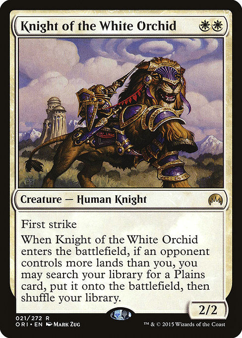 【Foil】【EN】白蘭の騎士/Knight of the White Orchid [ORI] 白R No.21