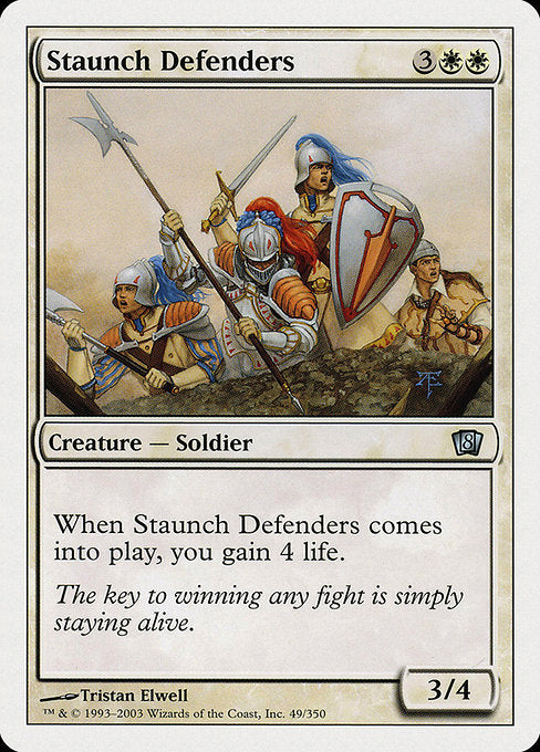 【Foil】【EN】堅牢な防衛隊/Staunch Defenders [8ED] 白U No.49