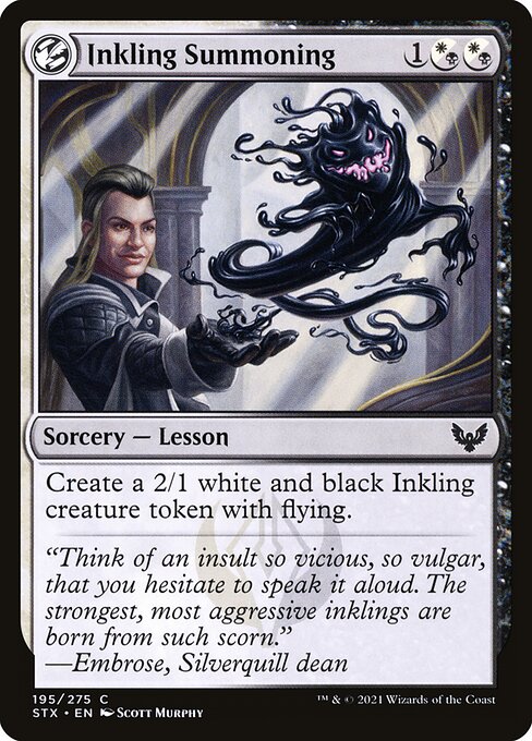 【Foil】【EN】墨獣召喚学/Inkling Summoning [STX] 混C No.195