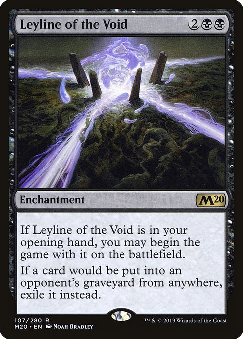 【Foil】【EN】虚空の力線/Leyline of the Void [M20] 黒R No.107