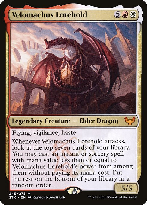 【Foil】【EN】ヴェロマカス・ロアホールド/Velomachus Lorehold [STX] 金M No.245